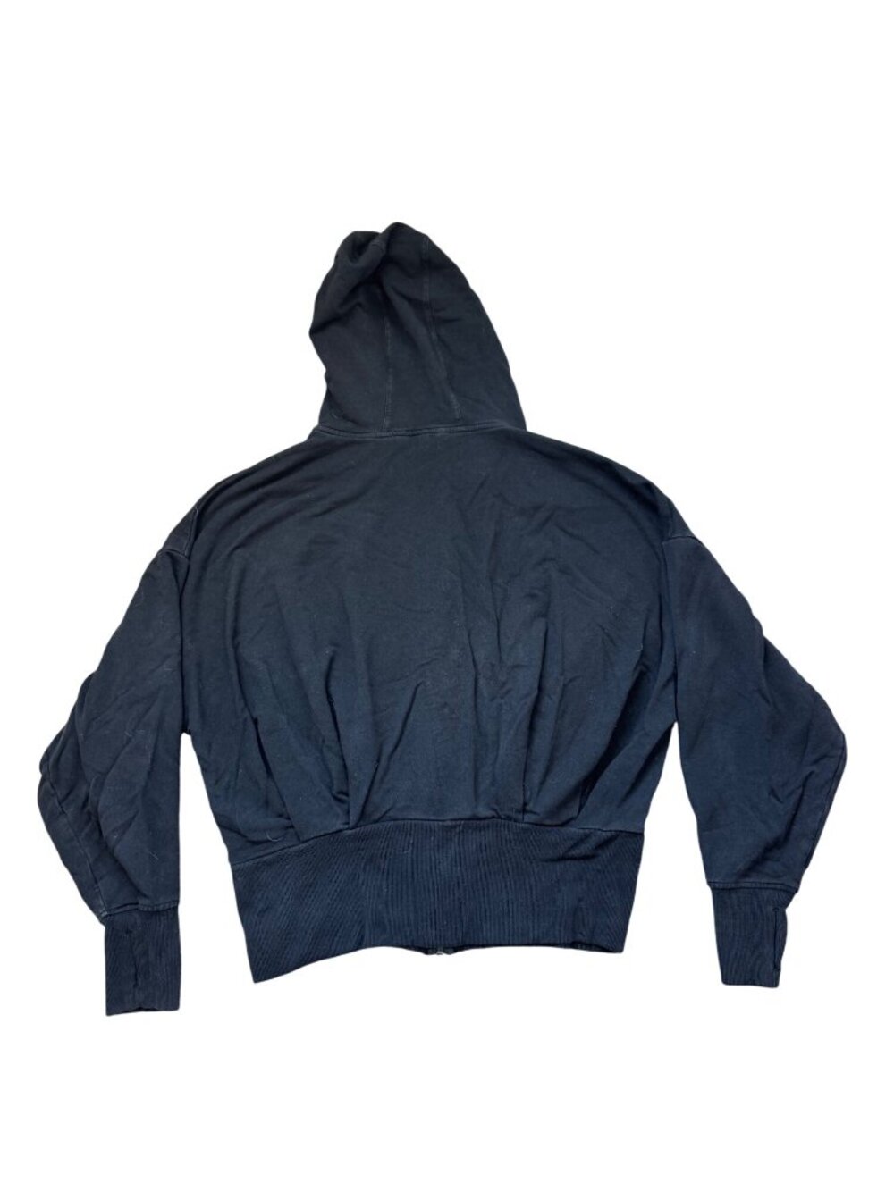 Athleta Womens Black Balance Sweatshirt Full-Zip Hoodie Thumbholes Size Medium - Picture 3 of 13